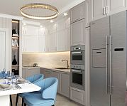 Дизайн-проект интерьера 2-х комнатной квартиры в ЖК "ВСЕ СВОИ", 2022, г. Краснодар