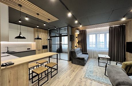 ЛОФТ ремонт с перепланировкой однокомнатной квартиры в ЖК "Тургенев"квартиры