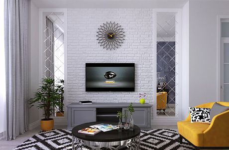 Дизайн интерьера 2-х комнатной квартиры 57 м2 в "сталинском" доме по ул. Красная