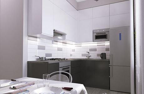 Дизайн интерьера 2-х комнатной квартиры 57 м2 в "сталинском" доме по ул. Красная