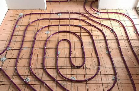 Монтаж системы отопления 2-х этажного коттеджа в КП "Вишневый сад"